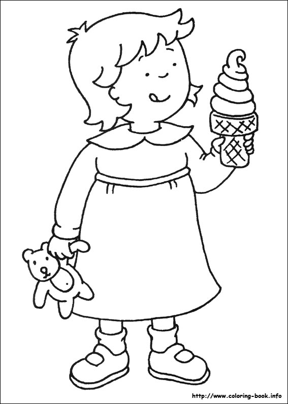 Plansa de colorat cu Caillou 37 31